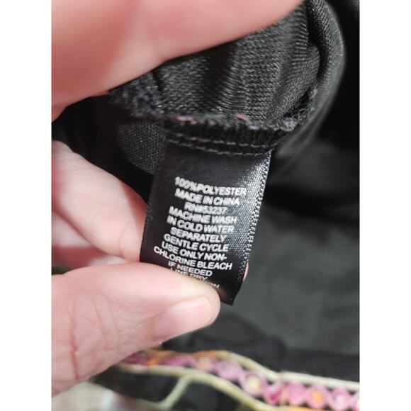 Mlle Gabrielle Floral Embroidered Tulle Sheer Mesh Balletcore Skirt Size XL - Picture 7 of 9